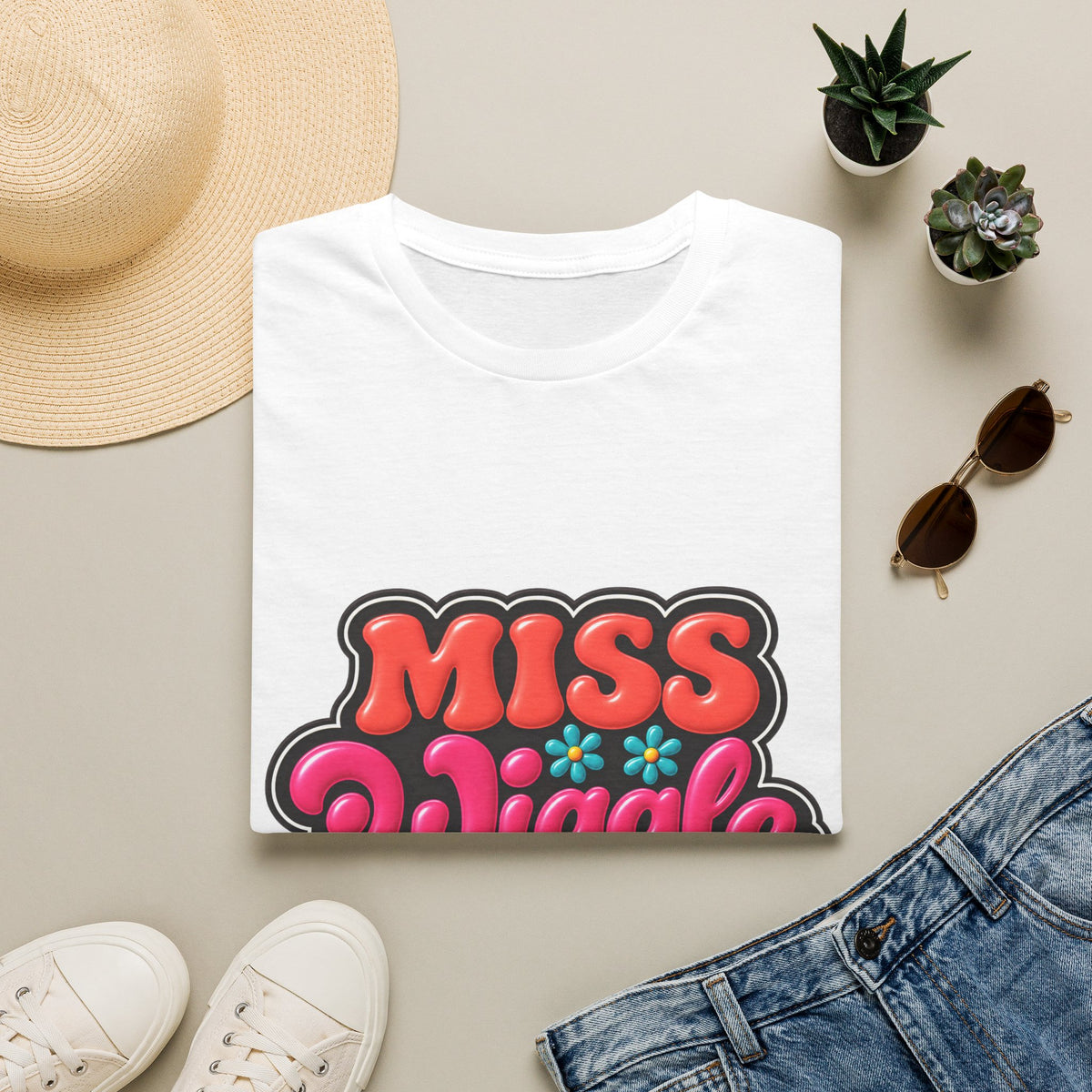 Miss Wiggle Butt Retro Graphic T-Shirt