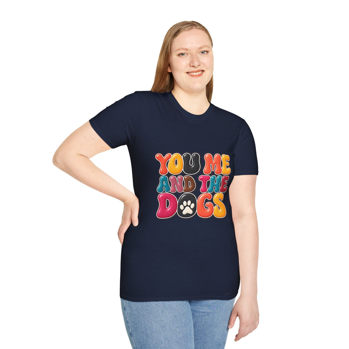 You, Me and the Dogs T-Shirt — Retro Dog Lover Tee