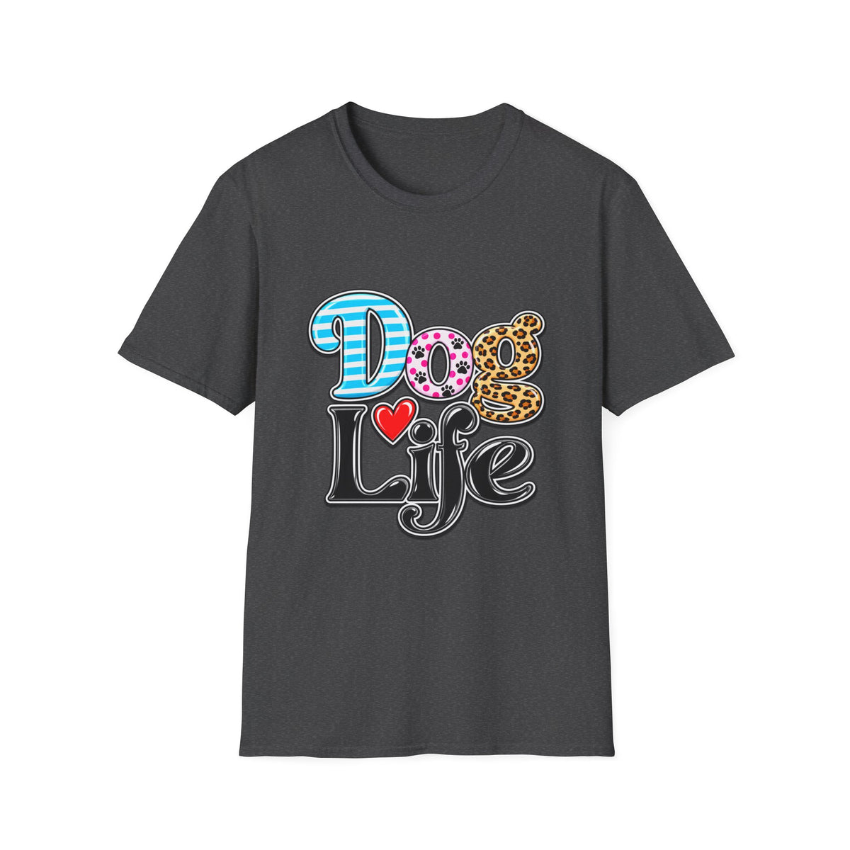 Dog Life T‑Shirt — Colorful Patterned Pet Lover Tee