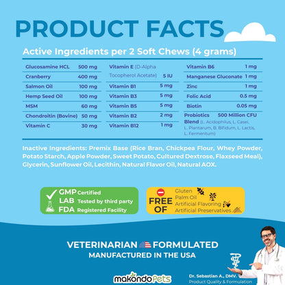 12-in-1 Dog Multivitamin Soft Treats for Health