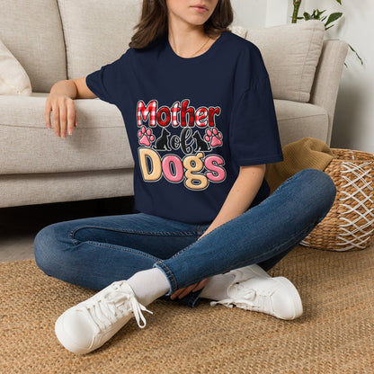 Mother of Dogs T‑Shirt — Funny Paw Print Pet Mom Tee