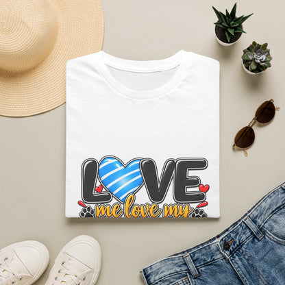 Love Me, Love My Dog" Cute Paw & Heart