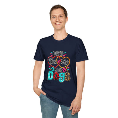 Just Kiss Me & The Dogs T-Shirt — Cute Dog Lover Graphic Tee