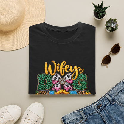 Wifey Dog Mom Nurse T‑Shirt — Floral Leopard Pet Lover Tee