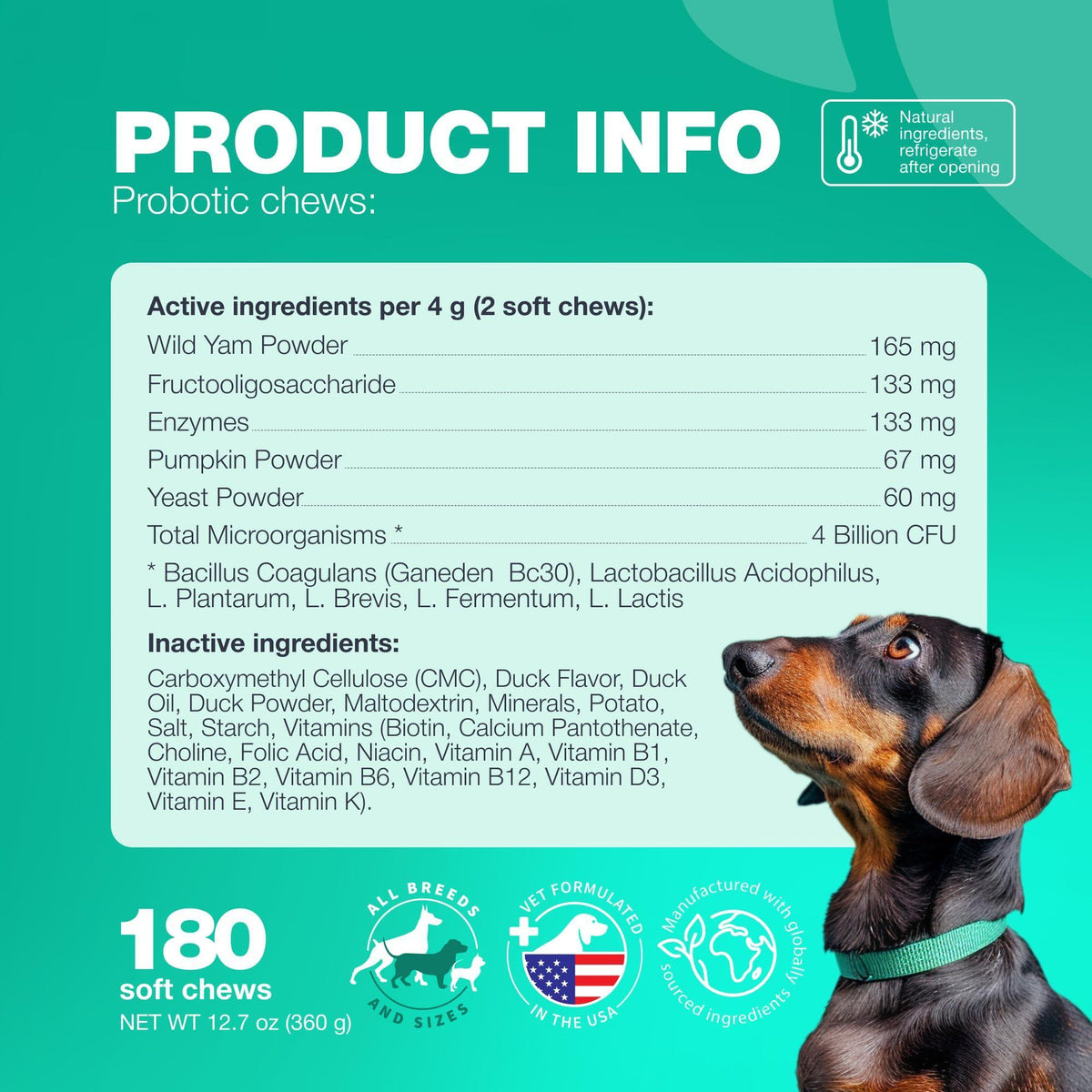 Dog Probiotic Chews for Gut Health & Digestion