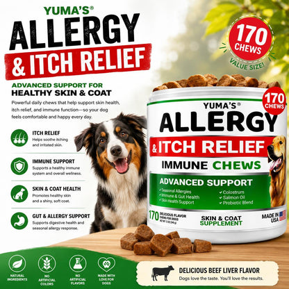 Dog Allergy Relief Chews – Itching Skin Treatment