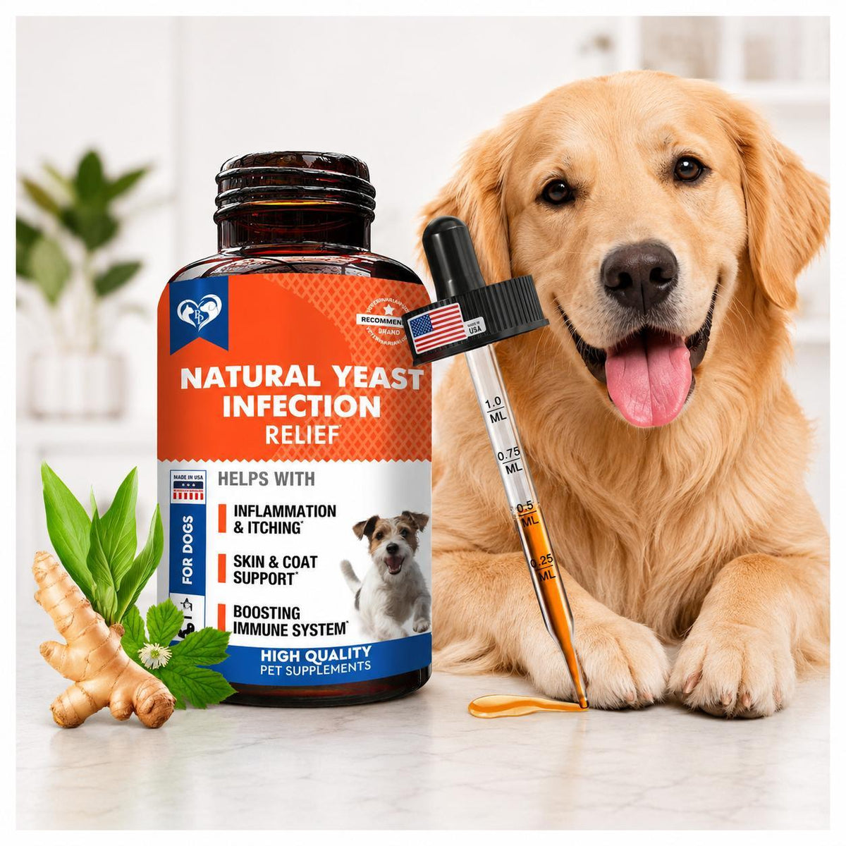 Natural Dog Yeast Infection & Itch Relief Drops