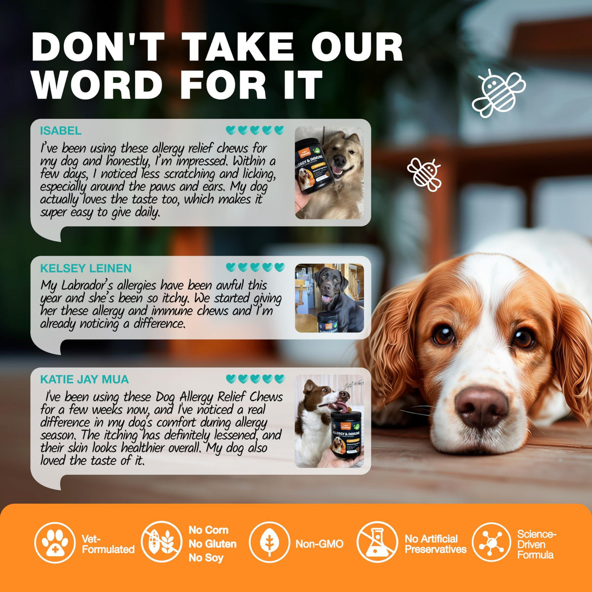 Dog Allergy Relief Chews for Itchy Skin
