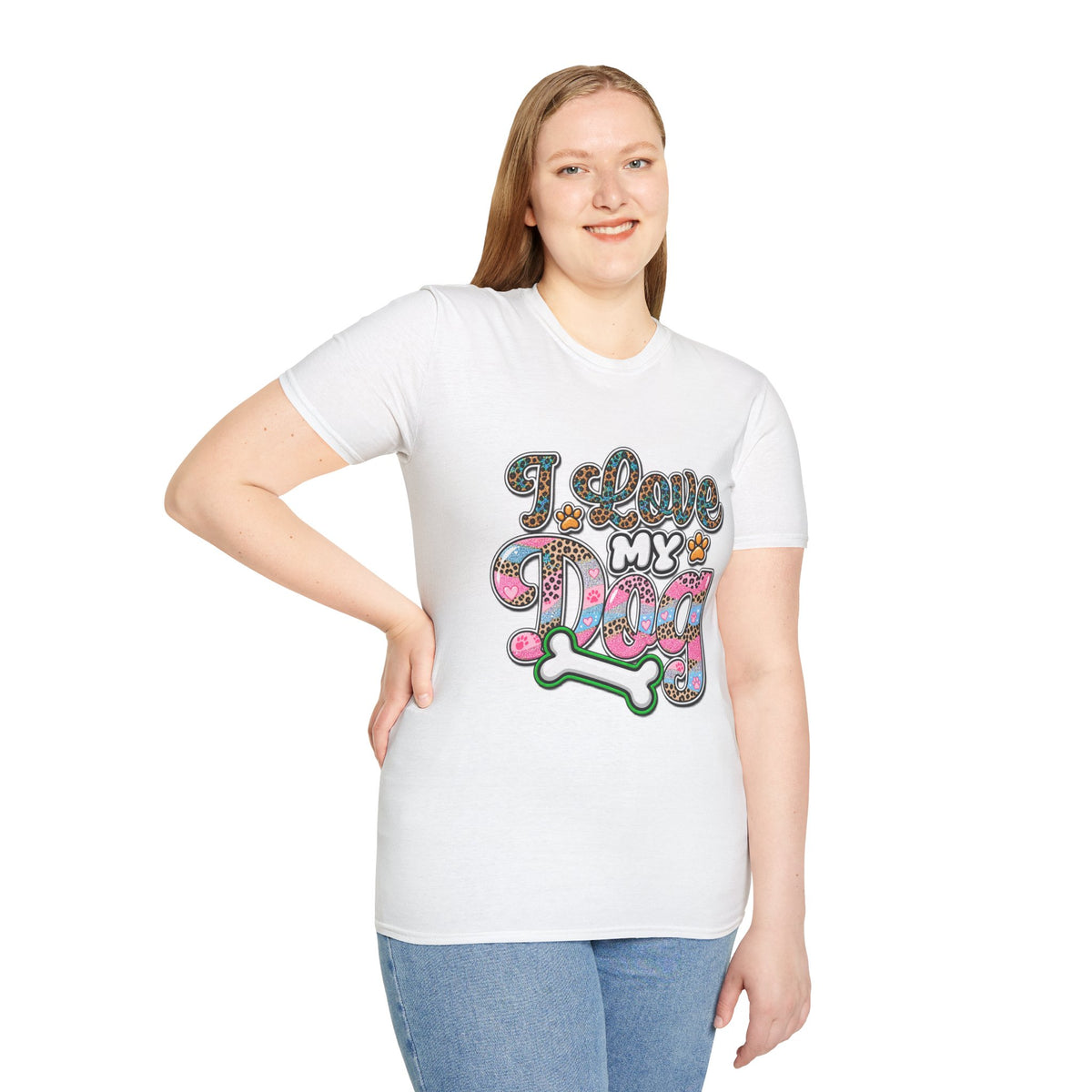 I Love My Dog T-Shirt — Colorful Paw