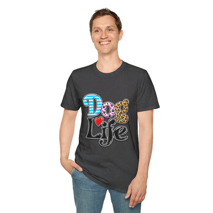 Dog Life T‑Shirt — Colorful Patterned Pet Lover Tee