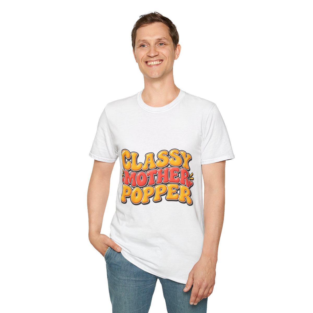 Classy Motherpopper Retro Graphic T‑Shirt