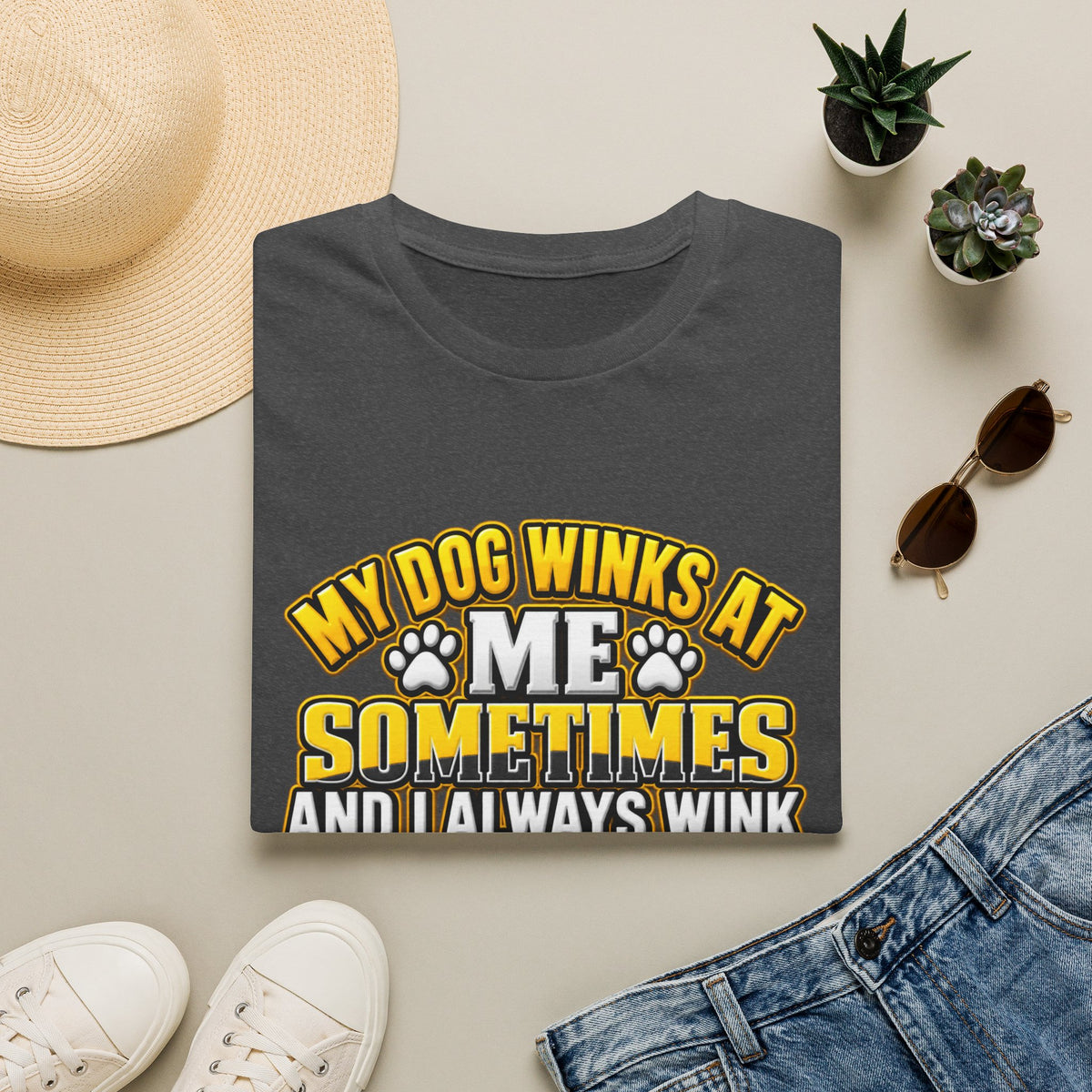 My Dog Winks At Me Sometimes T-Shirt – Funny Dog Lover Tee