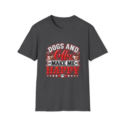 Dogs and Coffee Make Me Happy T-Shirt