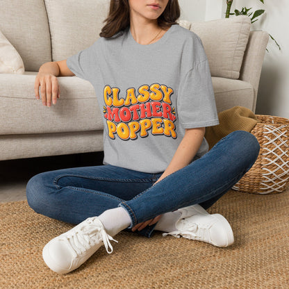 Classy Motherpopper Retro Graphic T‑Shirt