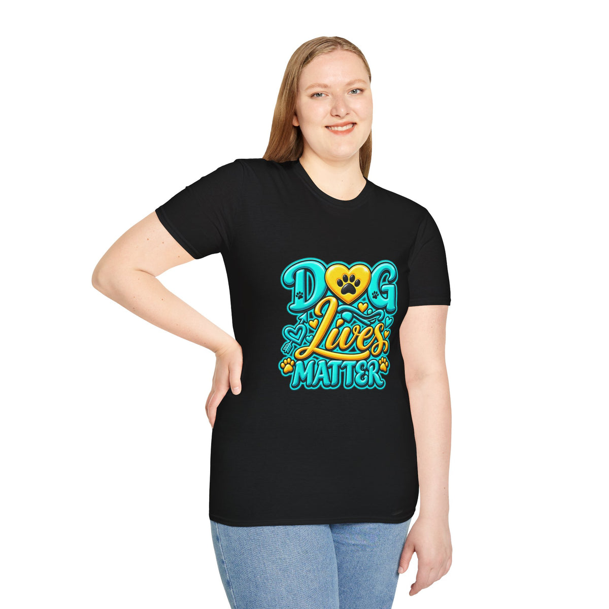 Dog Lives Matter T-Shirt – Cute Paw Heart Pet Rescue Tee