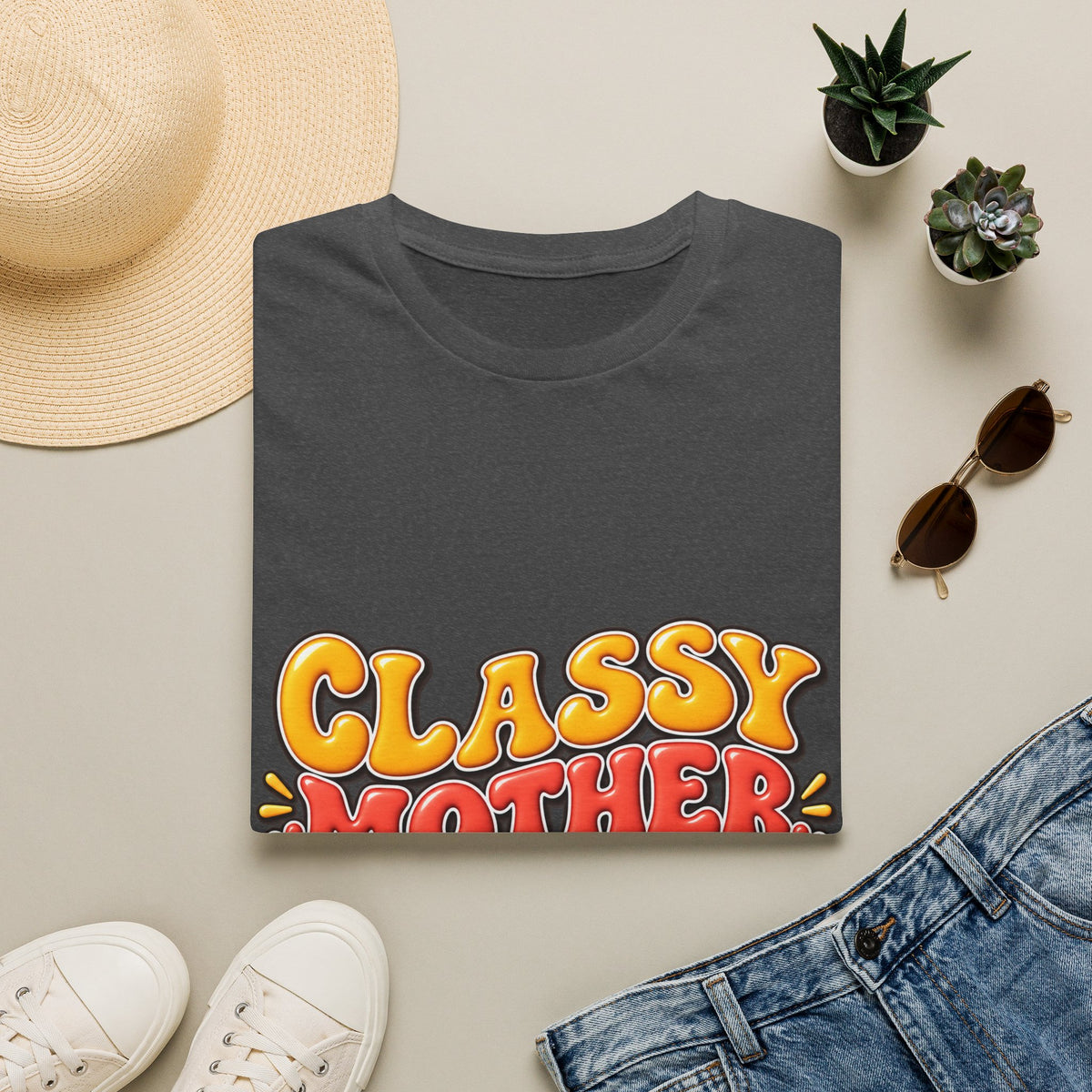 Classy Motherpopper Retro Graphic T‑Shirt