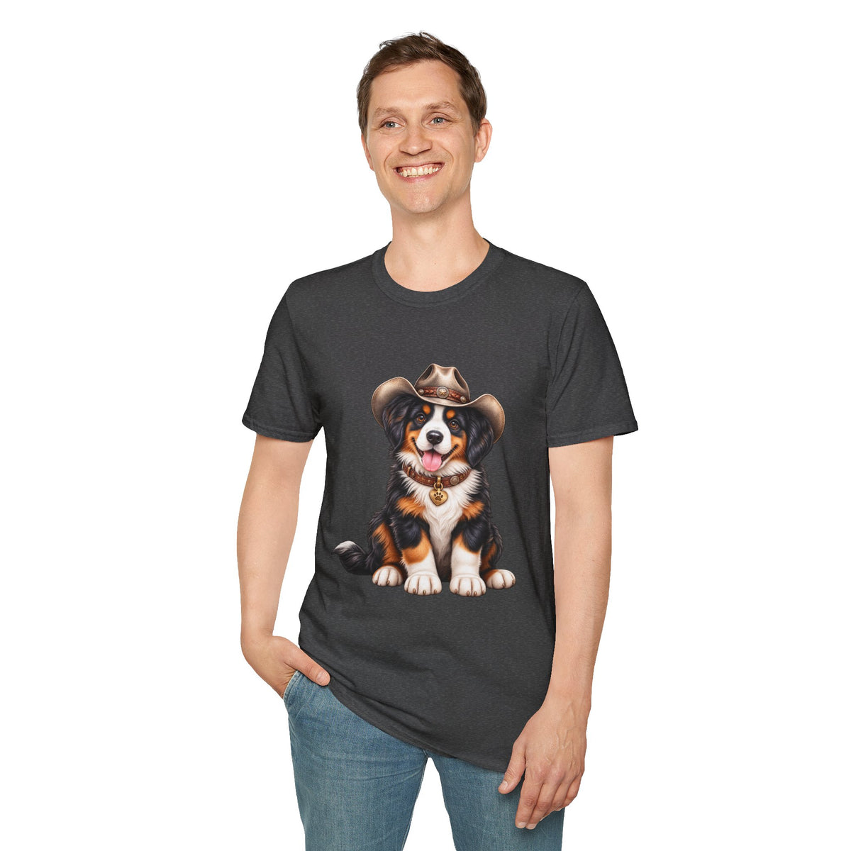 Cowboy Bernese Mountain Dog T-Shirt