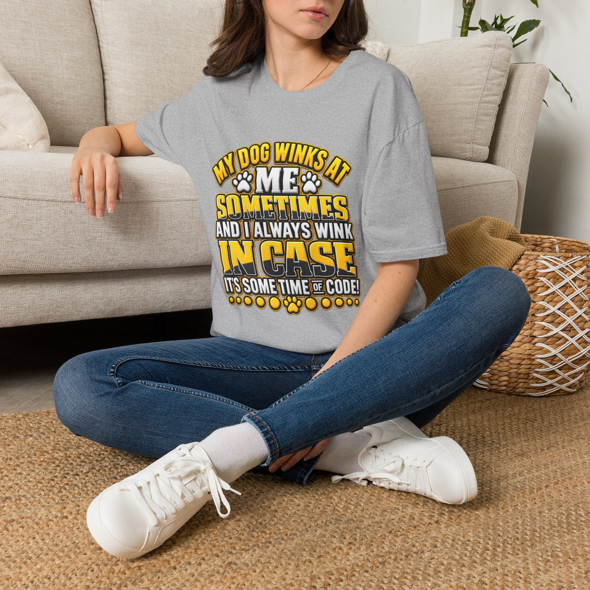 My Dog Winks At Me Sometimes T-Shirt – Funny Dog Lover Tee