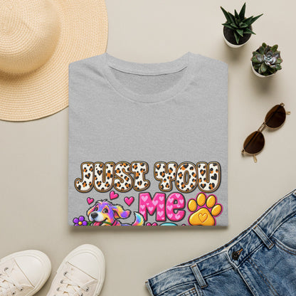Just Feed Me & the Dogs T-Shirt — Cute Colorful Pet Lover Graphic Tee
