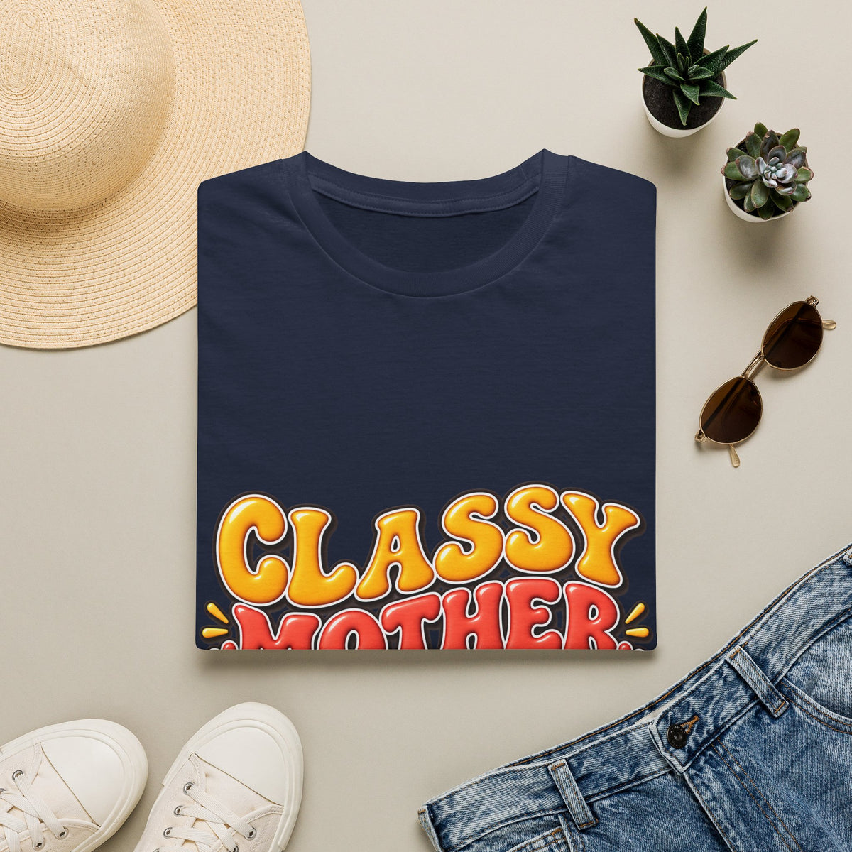 Classy Motherpopper Retro Graphic T‑Shirt