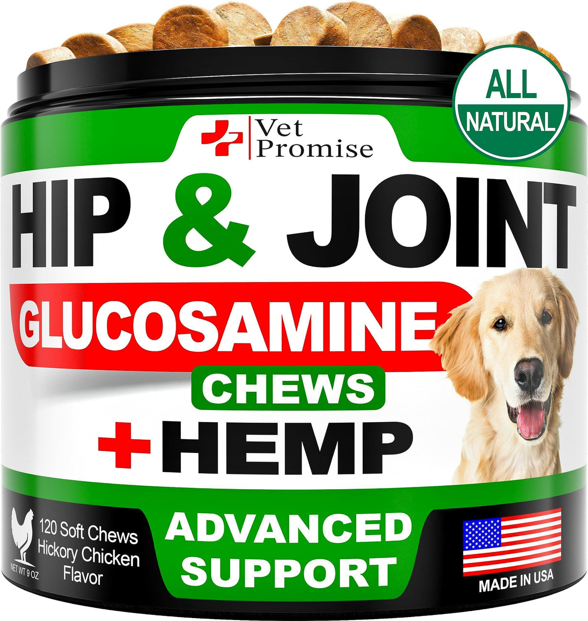 Hemp Joint Support Supplement for Dogs with Glucosamine