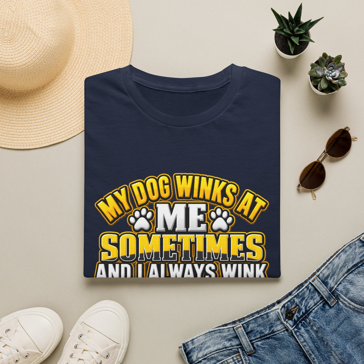 My Dog Winks At Me Sometimes T-Shirt – Funny Dog Lover Tee