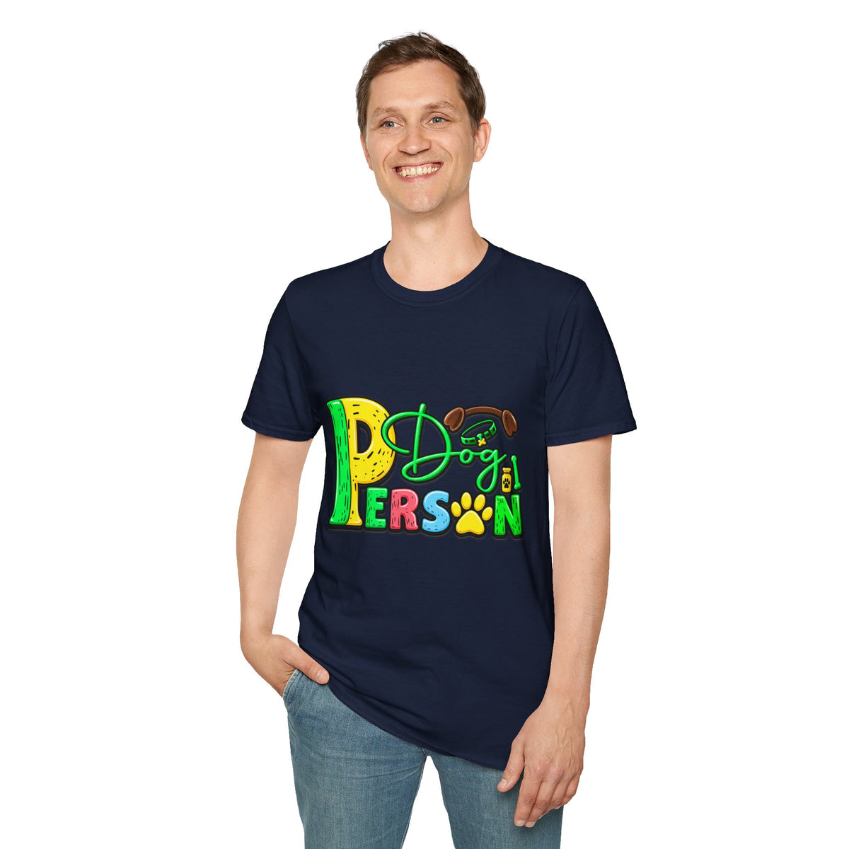 Dog Person T‑Shirt – Cute Paw Print Graphic Tee for Dog Lovers