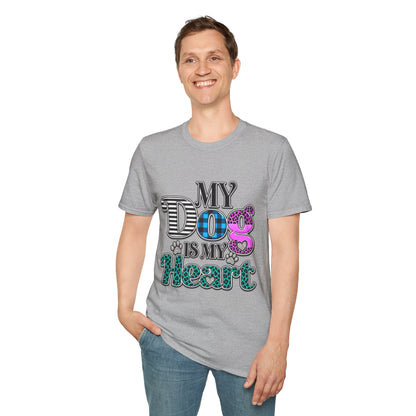 My Dog Is My Heart T-Shirt — Colorful Plaid