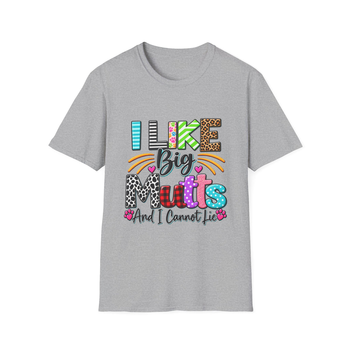 I Like Big Mutts T-Shirt – Colorful Dog Lover Tee