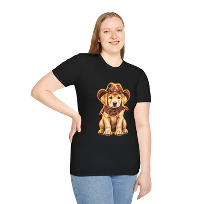 Cute Labrador Wearing Cowboy Hat & Bandana