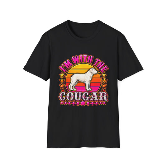 I'm With the Cougar T-Shirt – Retro Sunset Cougar Graphic Tee