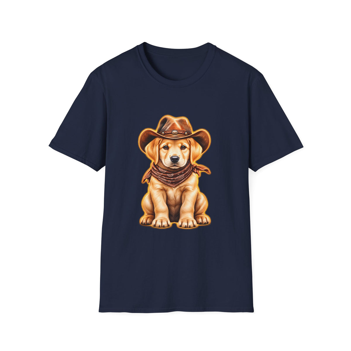 Cute Labrador Wearing Cowboy Hat & Bandana