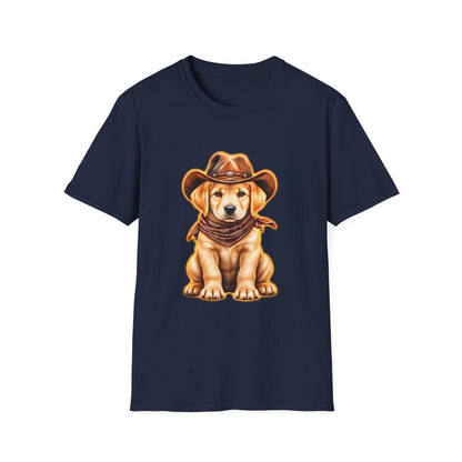 Cute Labrador Wearing Cowboy Hat & Bandana
