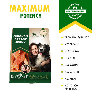 Chicken Jerky Dog Treats, Grain-Free High Protein