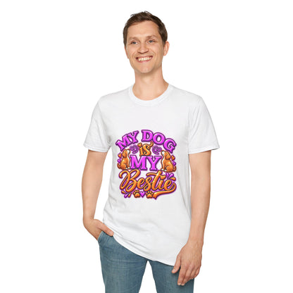 Dog Is My Bestie T-Shirt — Cute Paw Print Pet Lover Tee