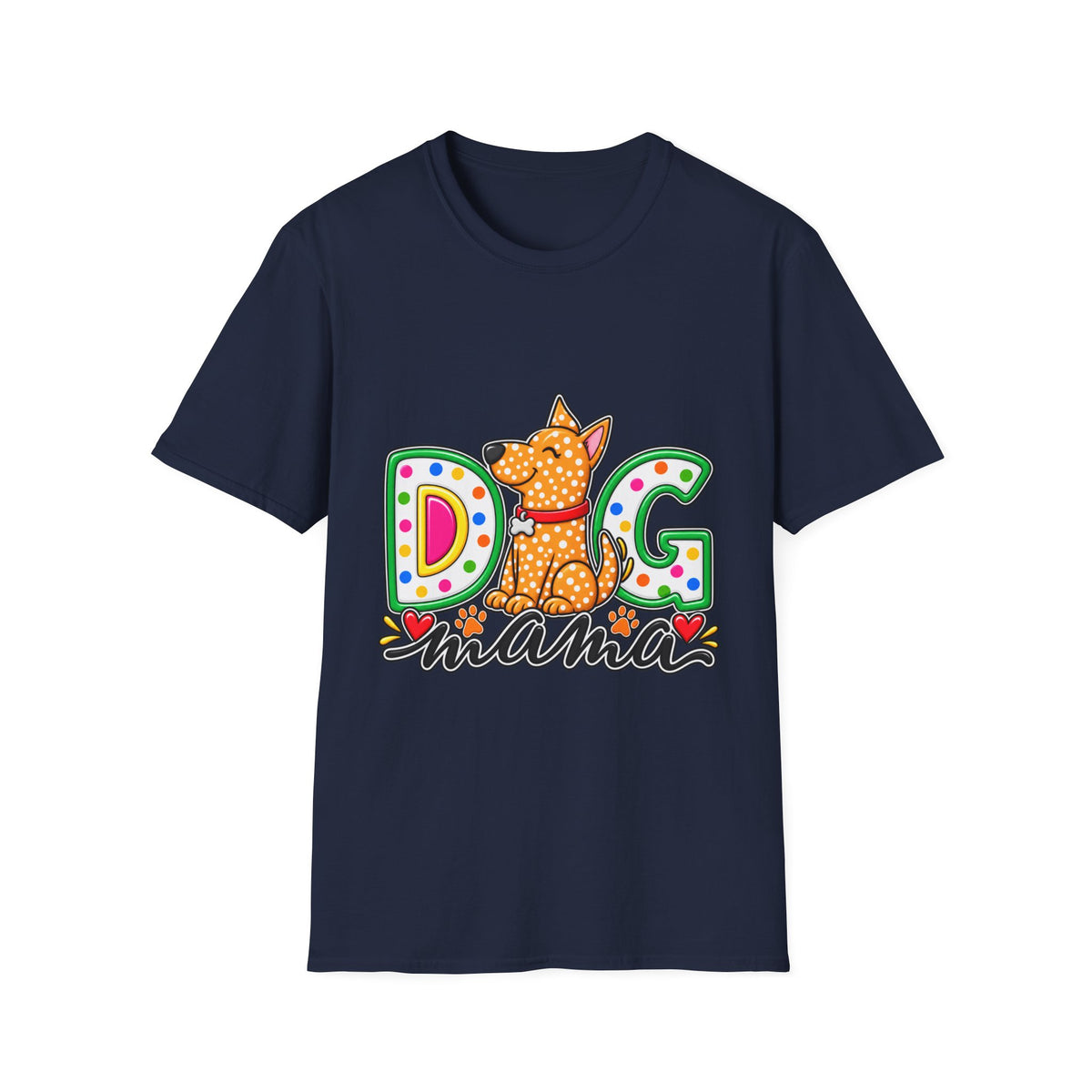 Dog Mom T-Shirt  Polka Dot Pup Tee for Pet Lovers