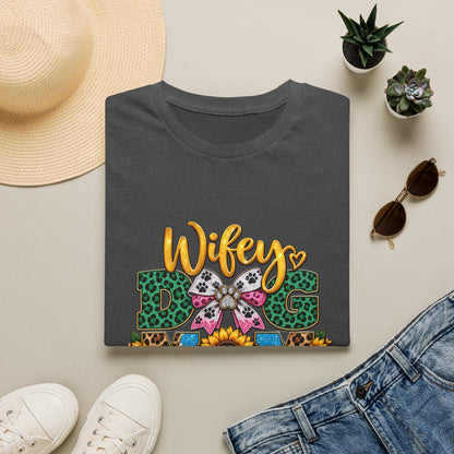 Wifey Dog Mom Nurse T‑Shirt — Floral Leopard Pet Lover Tee