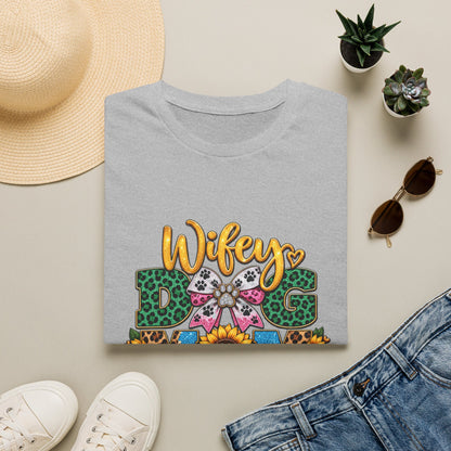 Wifey Dog Mom Nurse T‑Shirt — Floral Leopard Pet Lover Tee