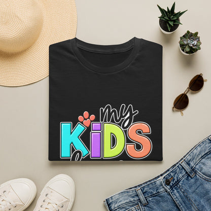 My Kids Have Paws T-Shirt — Colorful Pet Parent Mom Tee