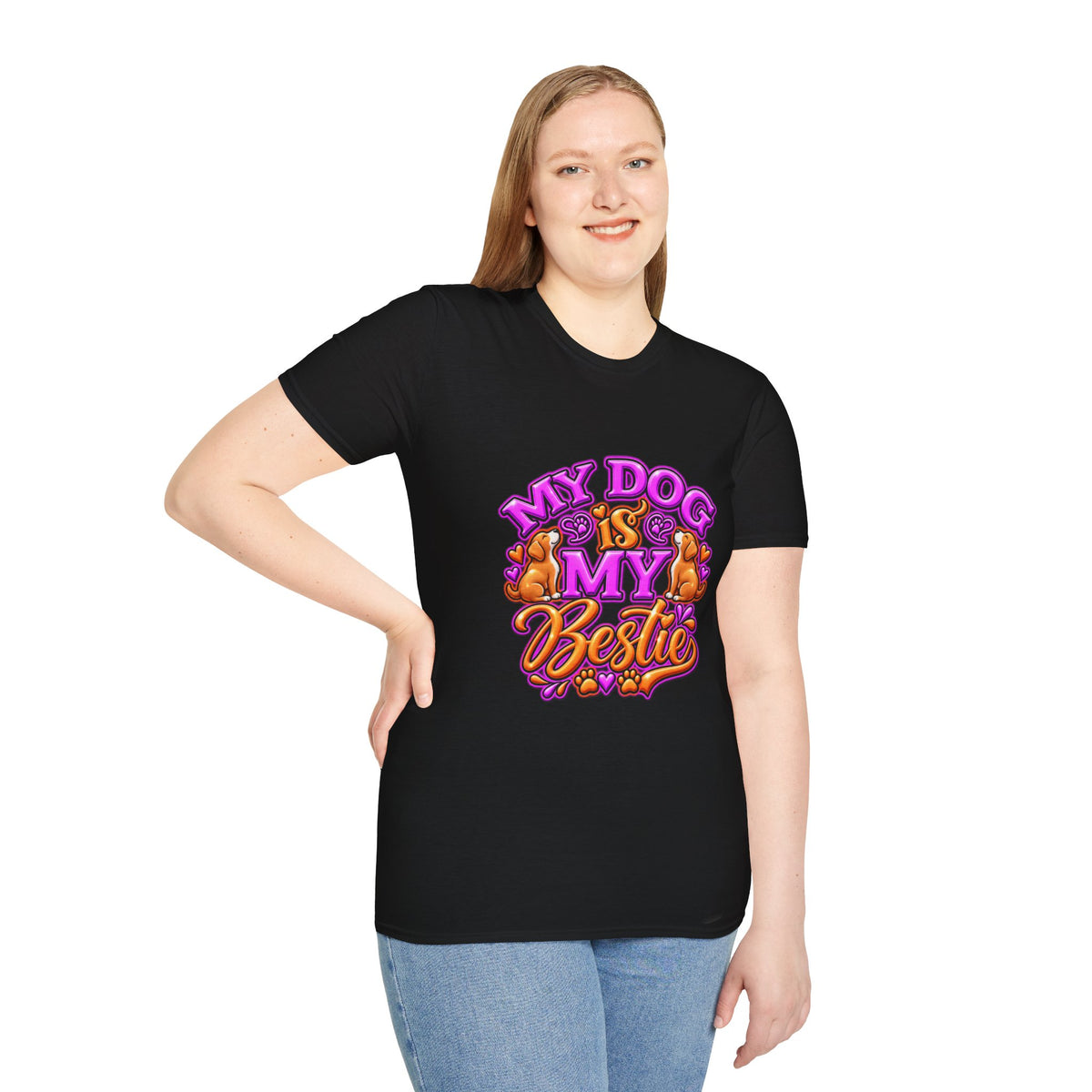 Dog Is My Bestie T-Shirt — Cute Paw Print Pet Lover Tee