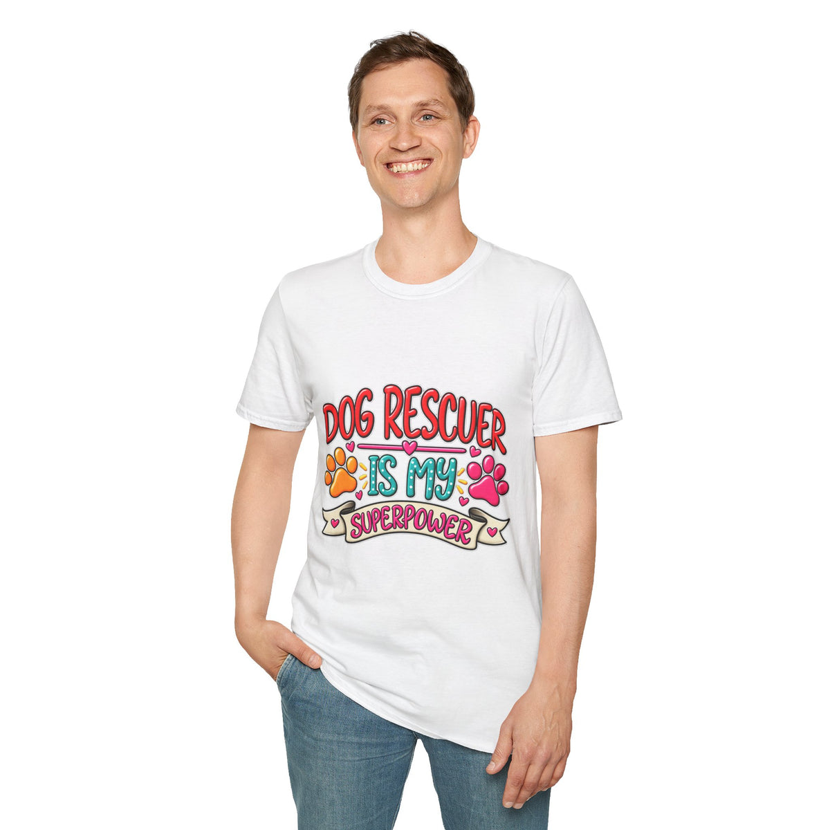 "Dog Rescuer Is My Superpower" Graphic Tee
