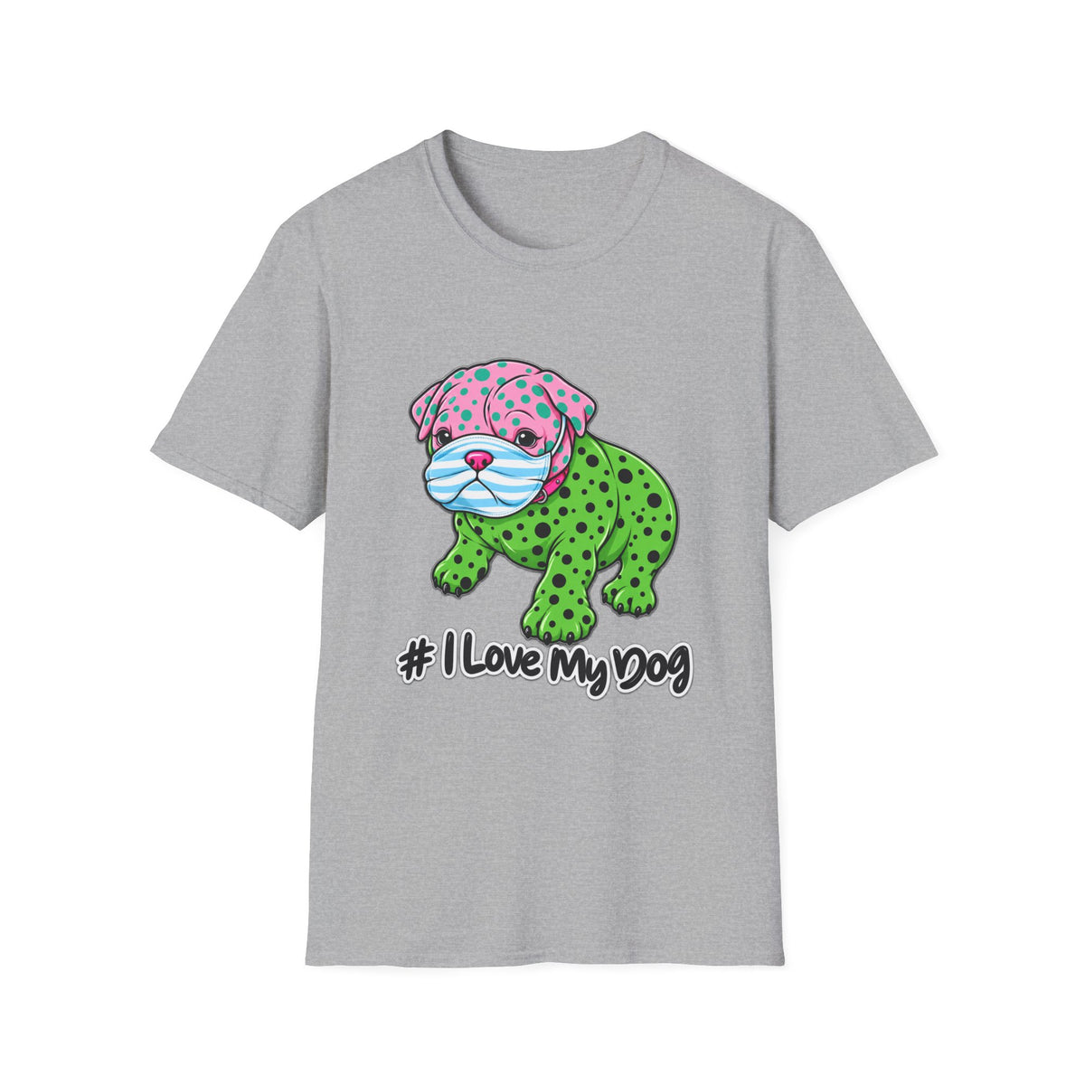 I Love My Dog T-Shirt — Colorful Polka Dot Puppy
