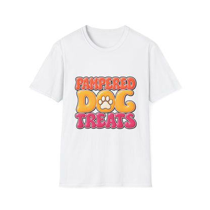 Pampered Dog Treats T-Shirt — Retro Paw Graphic