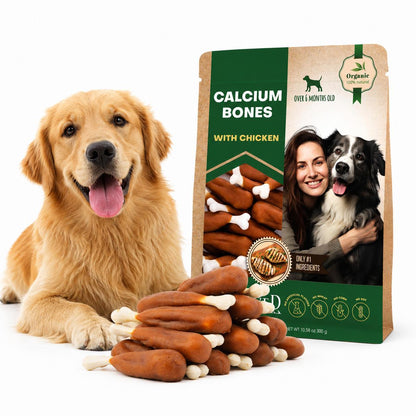 Chicken Wrapped Dog Calcium Bones Rawhide Free Chews