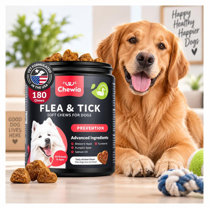 Natural Dog Flea & Tick Treatment Chews