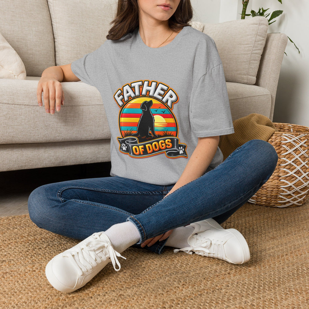 Father of Dogs T-Shirt — Retro Dog Dad Tee