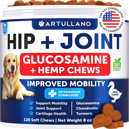 Hemp Glucosamine Joint Support Chews for Dogs