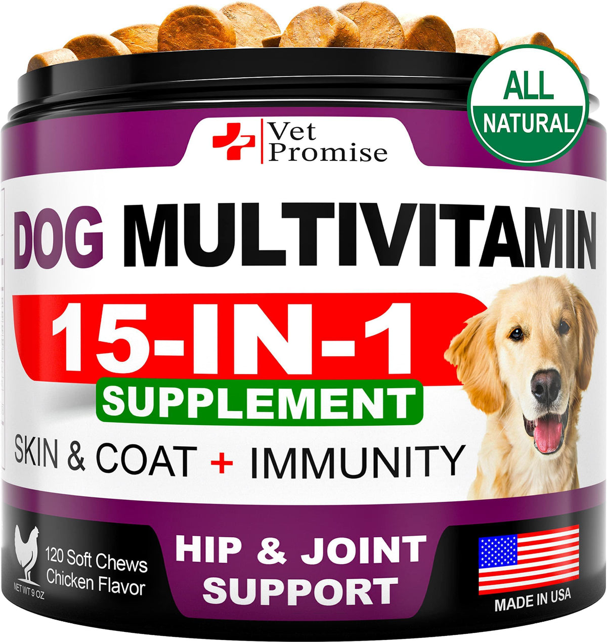 Dog Multivitamin Chews with Glucosamine for Joint Health