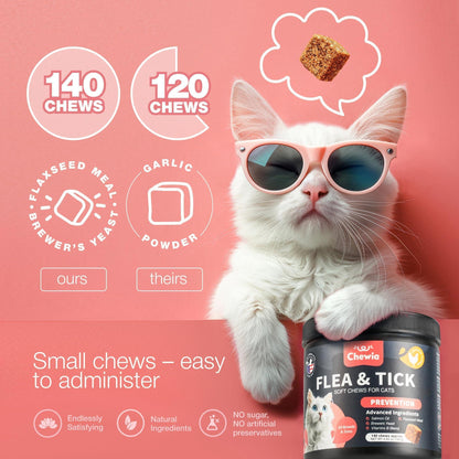 Natural Cat Flea and Tick Supplement Chews