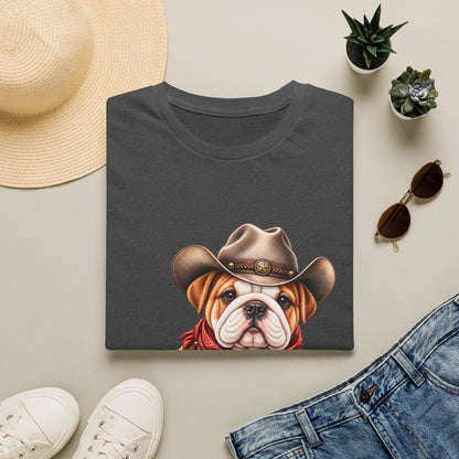 Bulldog Cowboy T-Shirt  Cute Western Dog